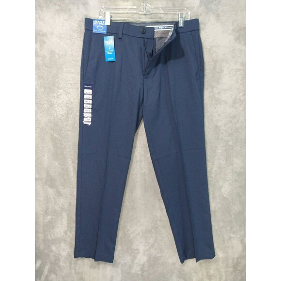 Haggar Pants Mens 34x29 Navy Blue Straight Fit Cool Right Performance Flex Golf - Picture 1 of 12